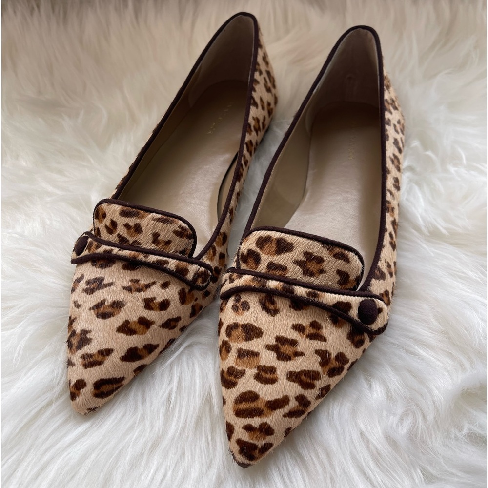 EUC Ann Taylor dyed calf hair flats